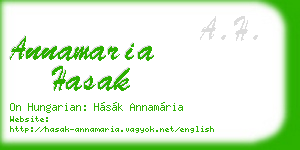 annamaria hasak business card
